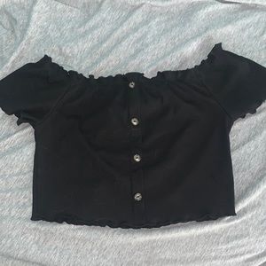Black crop top